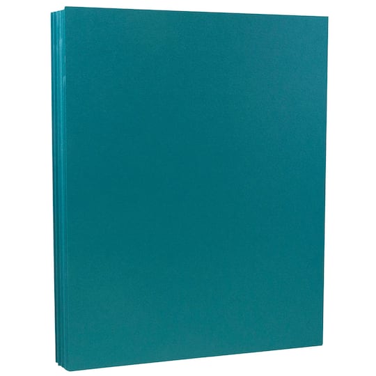 JAM Paper Brite Hue 65lb Cardstock 8.5 X 11 50pk - Sea Blue